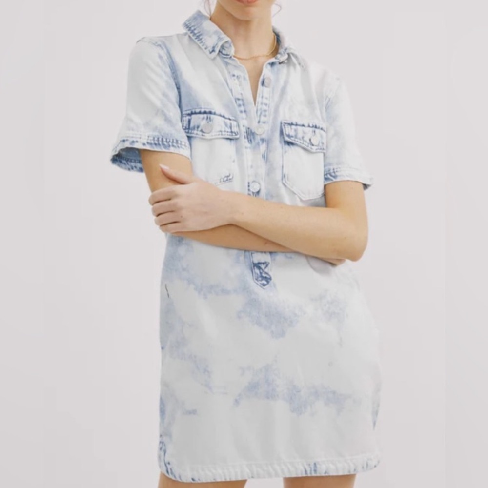 KANCAN LA Denim Short Sleeve Dress